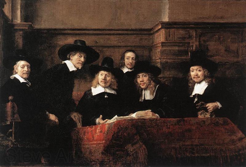 REMBRANDT Harmenszoon van Rijn Sampling Officials of the Drapers' Guild